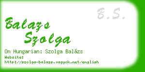 balazs szolga business card